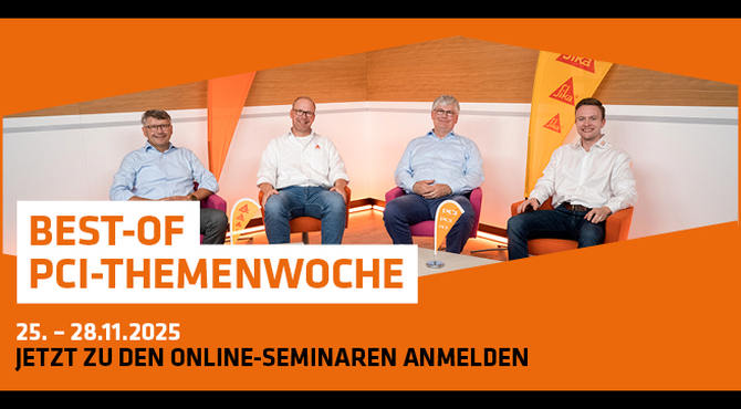 Best-of PCI-Themenwoche Teil 1 - Neuigkeiten aus dem Bereich Bau