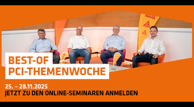 Best-of PCI-Themenwoche Teil 2 - Neuigkeiten aus dem Bereich Fliese